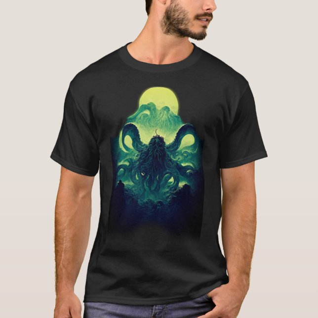 T-shirt Icônes d'horreur - Cthulhu Rising (Devant)
