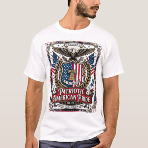 T-shirt Icônes et symboles de liberté du bouclier de liber