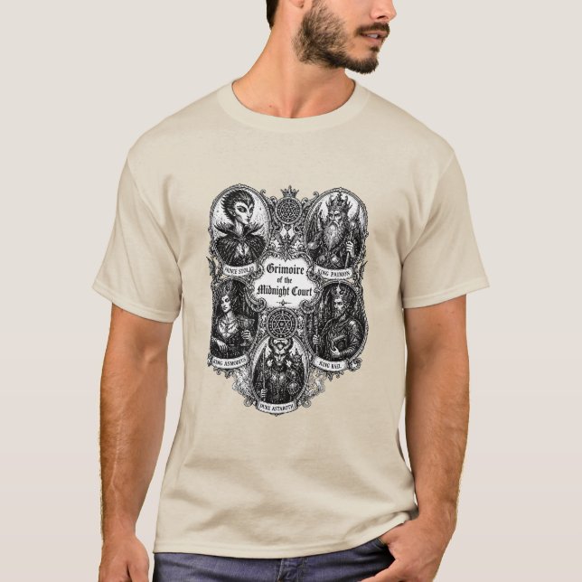 T-shirt Icônes infernales Le Grimoire gothique (Devant)