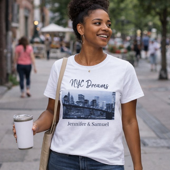 T-shirt Iconic Brooklyn Bridge NYC Dreams Romantic Couples (Créateur téléchargé)