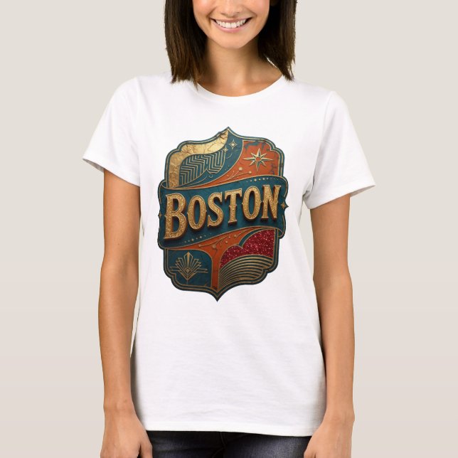 T-shirt Iconique Gold BOSTON (Devant)