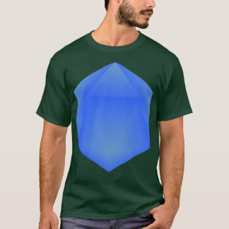 T-shirt Icosahedron bleu
