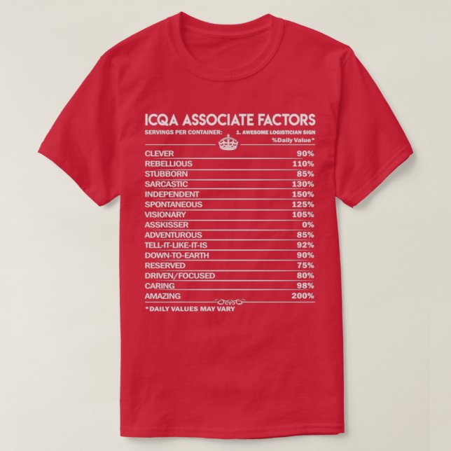 T-shirt Icqa Associé Icqa Associé Icqa Facto Associé (Design devant)