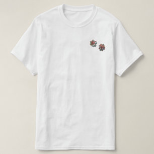 T-shirt ICRed – Fleurs devant sur le torse et au dos