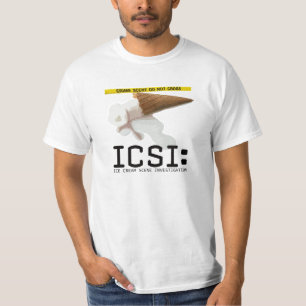 T-shirt ICSI : Pièce en t drôle d'enquête de scène de