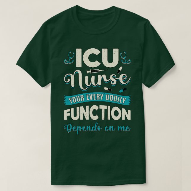 T-shirt Icu Infirmière Médecine Ambulance D'Urgence Ambula (Design devant)