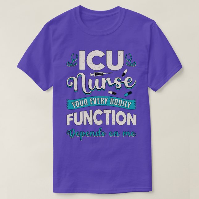 T-shirt Icu Infirmière Médecine Ambulance D'Urgence Ambula (Design devant)