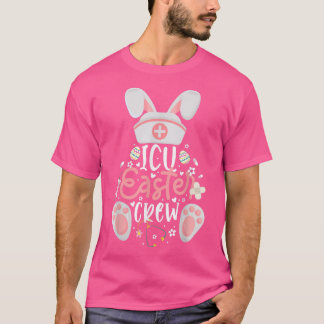 T-shirt ICU Jour de Pâques Infirmière Équipage Bunny Oreil