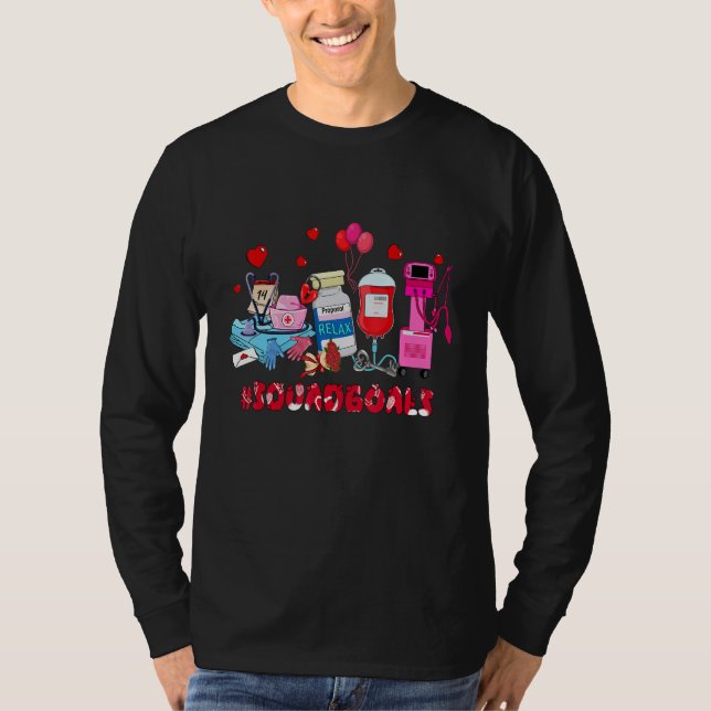 T-shirt ICU Nurse Squad Goals Happy Valentines Day Funny I (Devant)