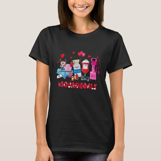 T-shirt ICU Nurse Squad Goals Happy Valentines Day Funny I (Devant)