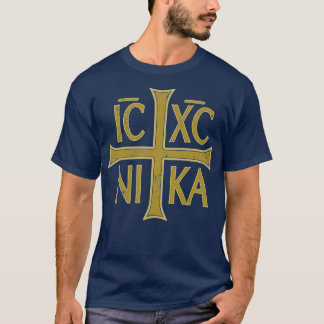T-shirt ICXC NIKA Christogram Cross Christian Dis