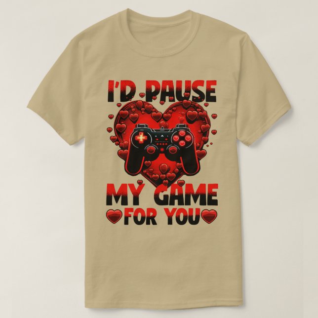 T-shirt ID De Joueur Pause Mon Jeu Pour Vous (Design devant)
