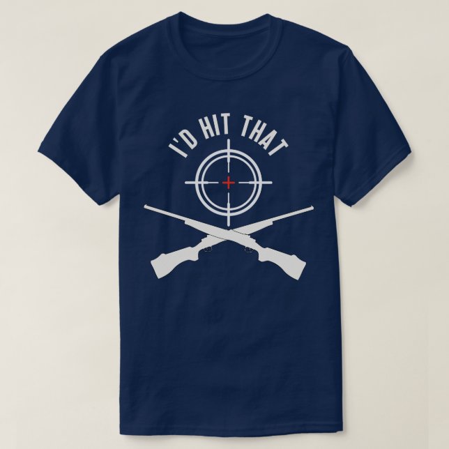 T-shirt ID frapper cette cible d'argile de tir (Design devant)