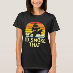 T-shirt Id Fumée Qui Poulet Porc Boeuf Trex Retro Dinosau