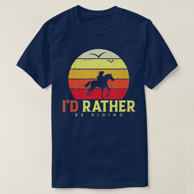 T-shirt ID Plutôt être équitationAmateur de cheval et équi (Design devant)