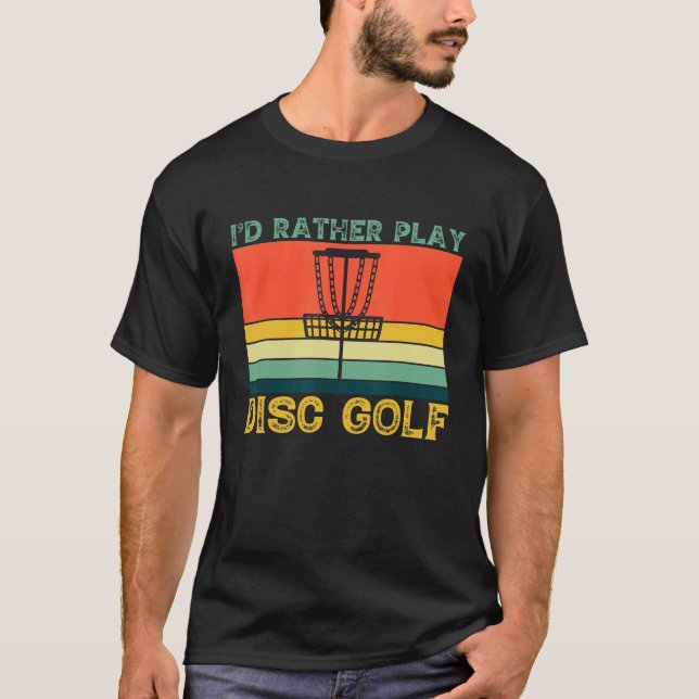 T-shirt ID Plutôt Lire Le Volet De Golf De Disque (Devant)