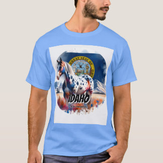 T-shirt Idaho Appaloosa Horse State Animal Watercolor Art