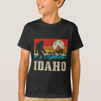 T-shirt Idaho Bigfoot Montagnes Vintage Randonnée Camping