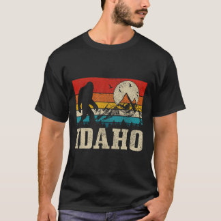 T-shirt Idaho Bigfoot Vintage Montagnes Randonnée Camping
