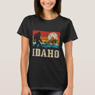 T-shirt Idaho Bigfoot Vintage Montagnes Randonnée Camping