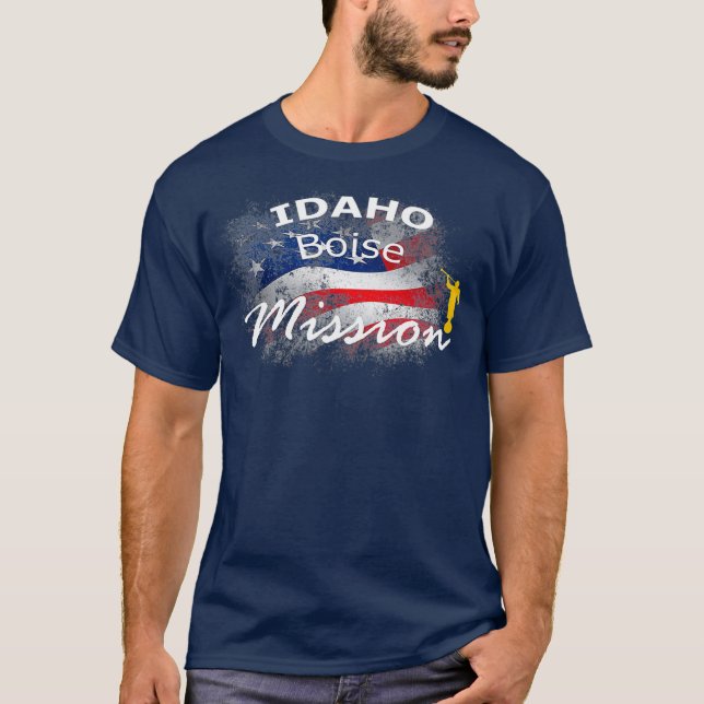 T-shirt Idaho Boise Mormon LDS Mission Missionnaire Don (Devant)