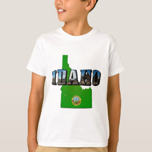 T-shirt Idaho Carte, sceau et texte de l'image