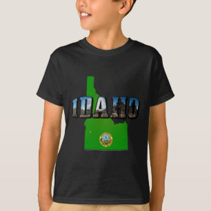 T-shirt Idaho Carte, sceau et texte de l'image