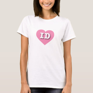 T-shirt Idaho Coeur rose - J'aime ID