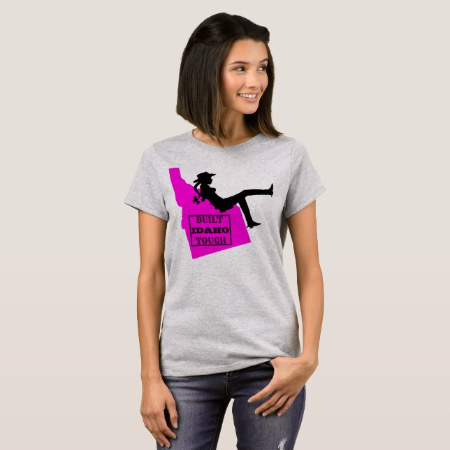 T-shirt Idaho Cowgirl - CONSTRUIT IDAHO TOUGH (Devant entier)