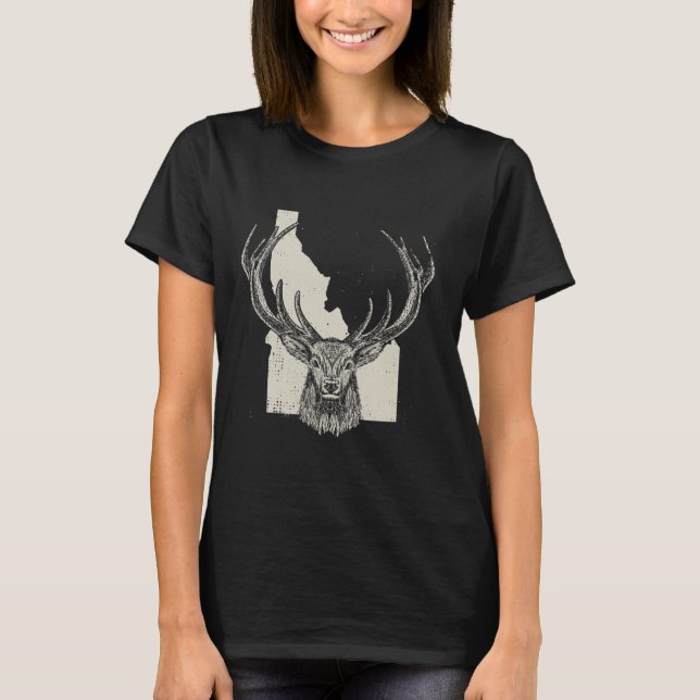 T-shirt Idaho Deer Hunting Idaho Deer Mountain (Devant)