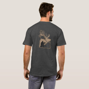 T-shirt Idaho-Élans avec la silhouette de chasseur