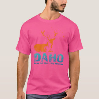 T-shirt Idaho Elk Deer Chasse Nature Graphique