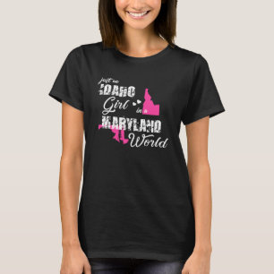 T-shirt Idaho Juste une fille de l'Idaho dans le Maryland