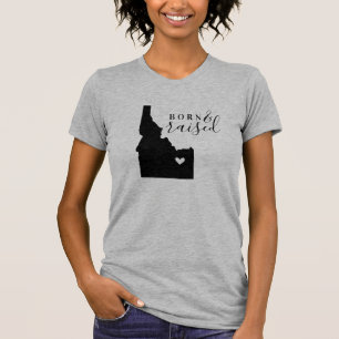 T-shirt Idaho Né et élevé Tee d'État