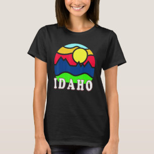 T-shirt Idaho Retro Mountain Sunset Extérieur Vanlife Expl