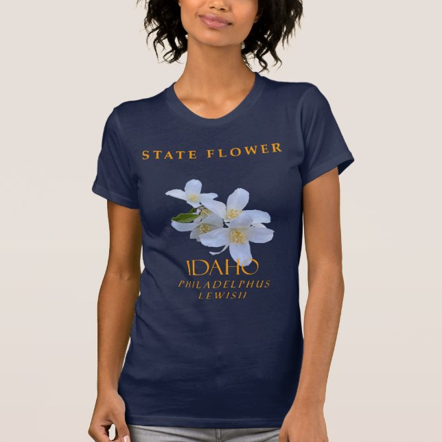 T-shirt Idaho Territoire Fleur La Fausse Orange (Devant)