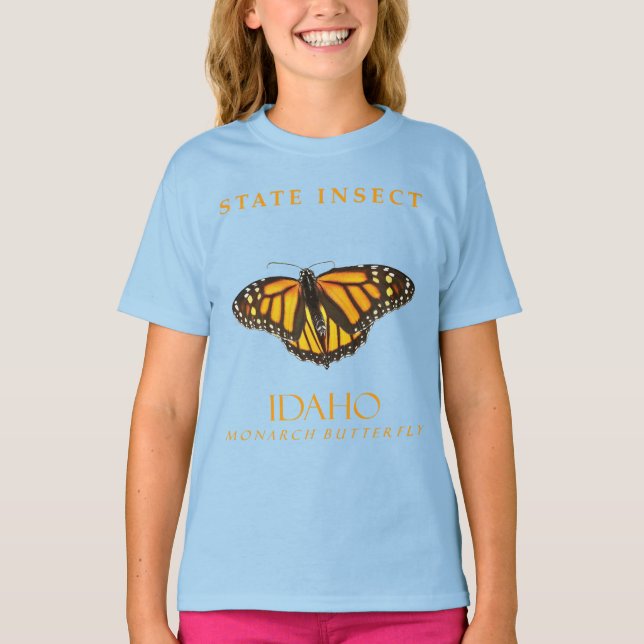 T-shirt Idaho Territoire Insecter Le Monarque (Devant)