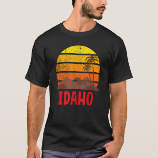 T-shirt Idahoretro Vintage State Travel Mountains