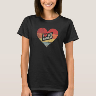 T-shirt Idea Retro I Love My Boyfriend BF Valentine's Day