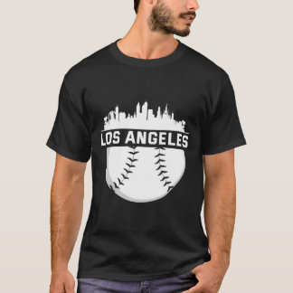 T-shirt Idéal Los Angeles City Skyline Baseball Conçu