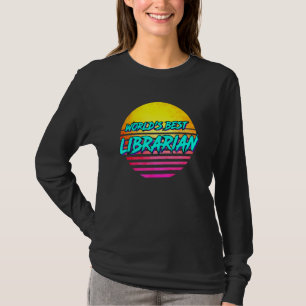 T-shirt Idée bibliothécaire Mondes Meilleur bibliothécaire
