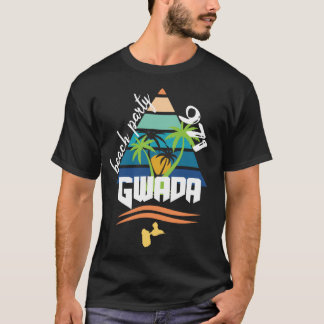 T-shirt idee cadeau 971 Gwada beach party Guadeloupe