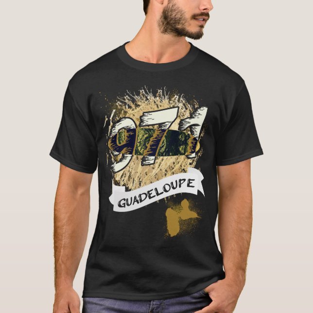T-shirt idee cadeau 971 gwadloup carte de la guadeloupe (Devant)