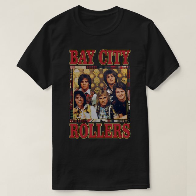 T-shirt Idée cadeau Band Bay City Rollers Musique Rock Ret (Design devant)