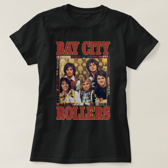 T-shirt Idée cadeau Band Bay City Rollers Musique Rock Ret (Design devant)