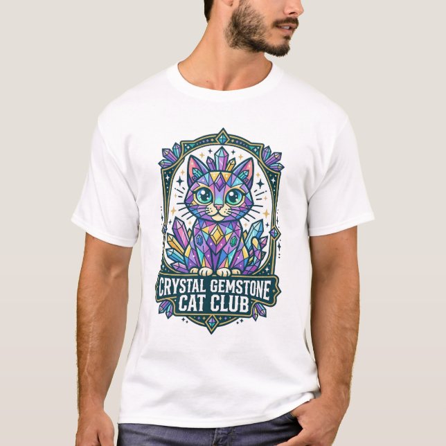 T-shirt Idée cadeau chat maman Crystal Gemstone - Crystal  (Devant)