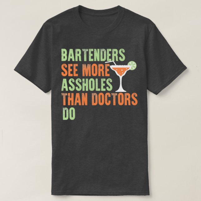 T-shirt Idée cadeau de barman 4 (Design devant)