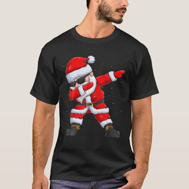 T-shirt Idée cadeau de Noël Dabbing Père Noël (Devant)