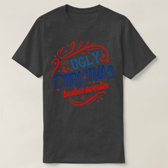 T-shirt Idée Cadeau de Noël Vilain Chandail en coiffure de (Design devant)