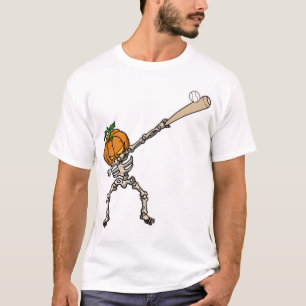 T-shirt Idée cadeau drôle de baseball tête de citrouille d